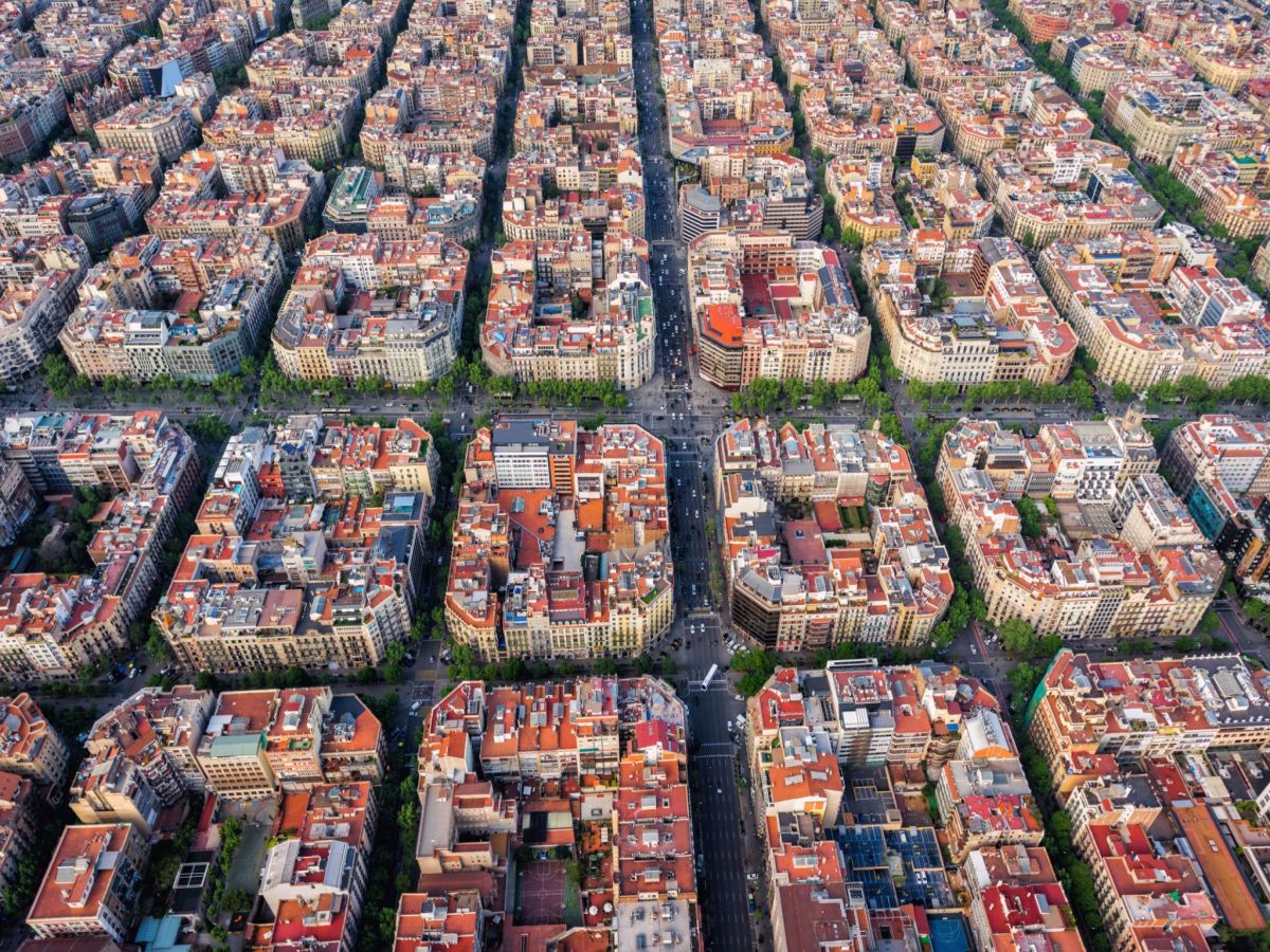 Eixample district and Modernisme architecture in Barcelona