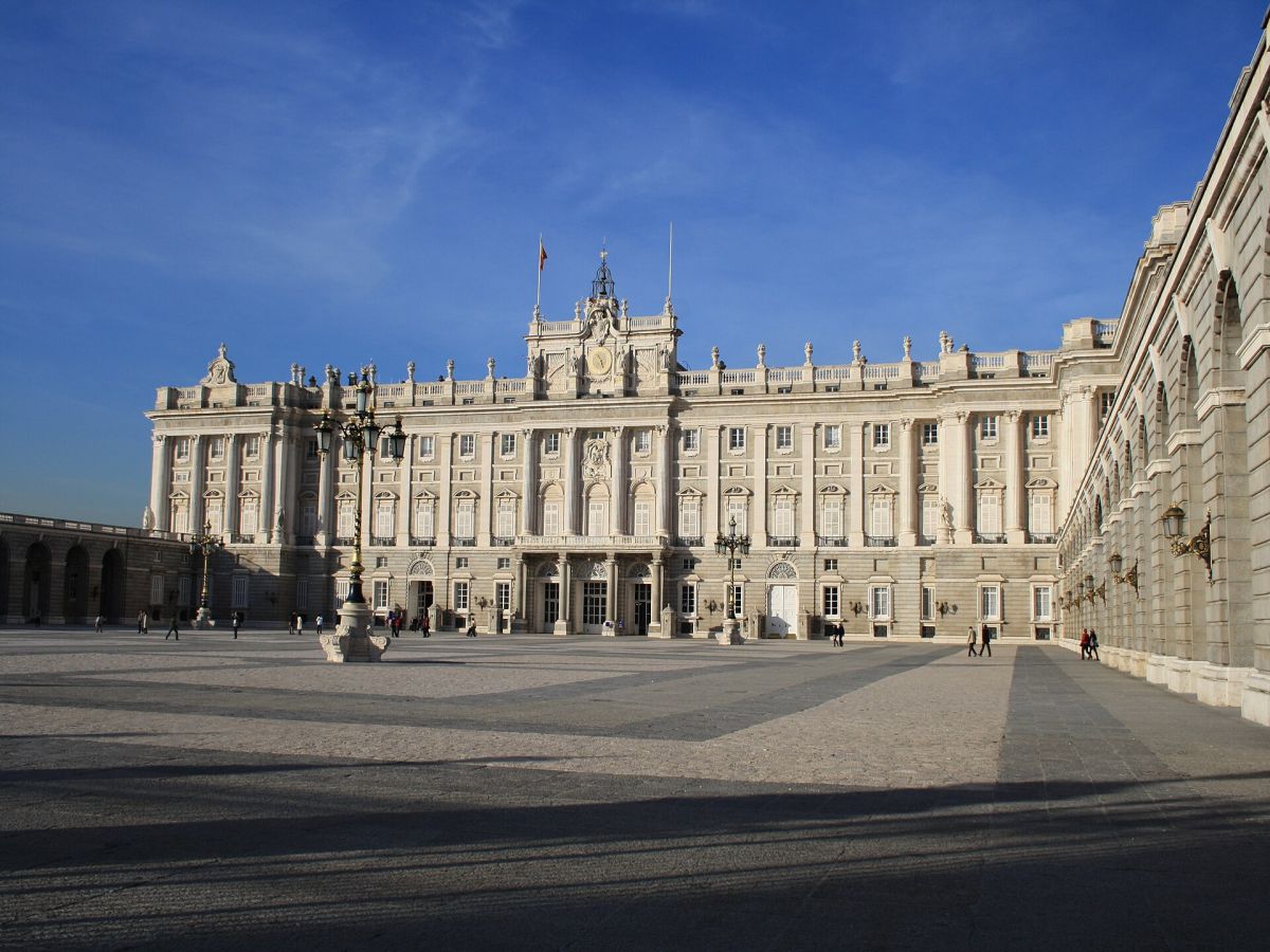 Royal Palace and historic architecture in Madrid, Spain