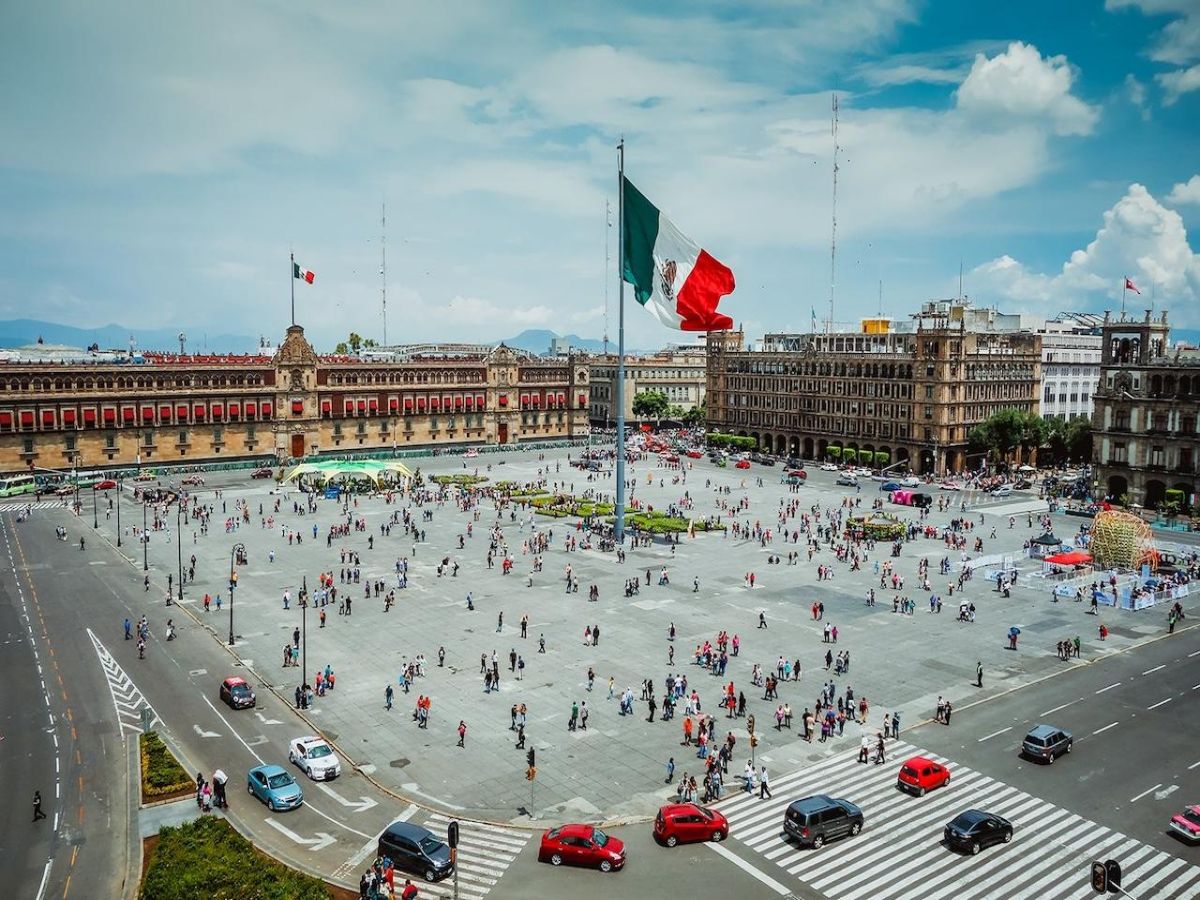 The Zócalo and Metropolitan Cathedral in Mexico City