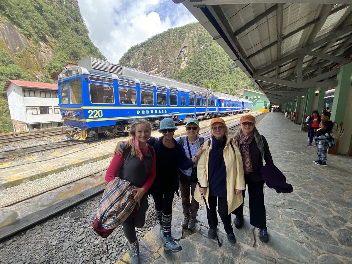 Intercity travel through a mountainous landscape in Peru